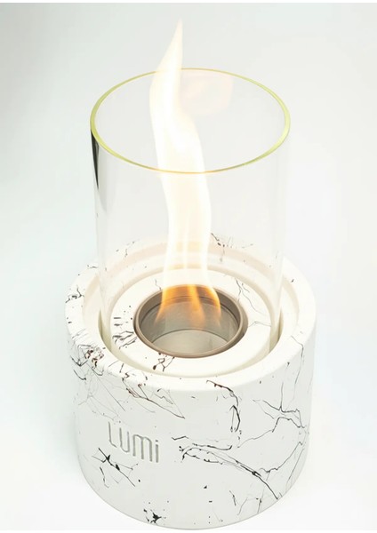 Lumi Vega No:2 – Masaüstü Bacasız Beton Şömine (Camlı) + 1 L Bioethanol Hediye fırsatları