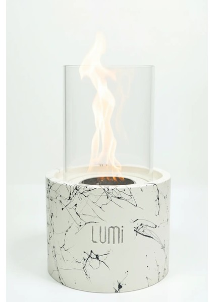 Lumi Vega No:2 – Masaüstü Bacasız Beton Şömine (Camlı) + 1 L Bioethanol Hediye indirimleri