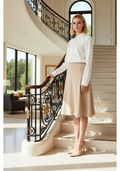 Kadın Selanik Midi Etek Normal Bel Beli Lastikli Kalıp Fonksiyonel Dayanıklı Kaliteli Spor fiyatları