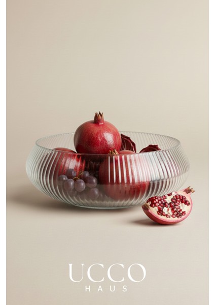 30 cm Büyük Boy El Yapımı Cam Salata Servis Kasesi Lüks Sunum Tabağı - Şık Sunumluk Tabak Cnv modelleri