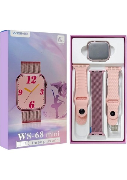 WS68 Akıllı Saat - 3 Kordon Dahil - 250 Mah - 3 Gün Kullanım Süresi fiyatları