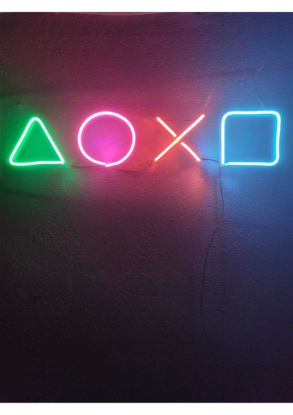 Playstation Neon Şekiller Işaret Neon LED Dekoratif Duvar Aydınlatması Neon Duvar Yazısıı