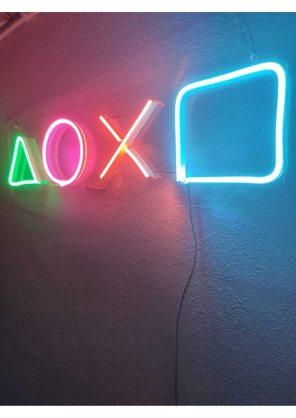 Playstation Neon Şekiller Işaret Neon LED Dekoratif Duvar Aydınlatması Neon Duvar Yazısıı modelleri