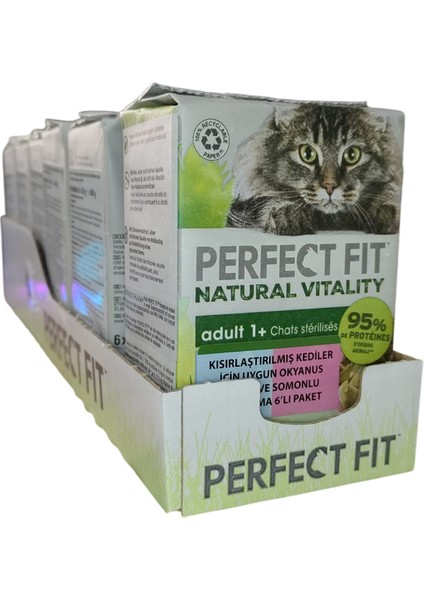 Perfect Fit Somonlu Kısırlaştırılmış Yaş Mama 6x