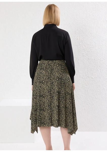 Kadın Asimetrik Midi Etek Yüksek Bel Örme Hayvan Desenli Fonksiyonel Dayanıklı Kaliteli Şık indirimleri
