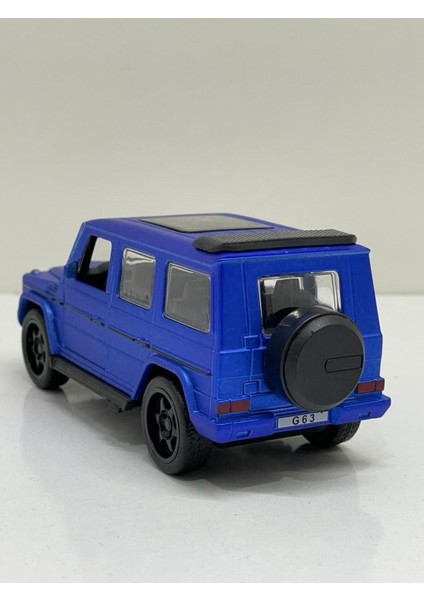 Mercedes G63 Mavi Metalik Metal Sesli Işıklı Diest Car Oyuncak Model Araba 12 cm modelleri