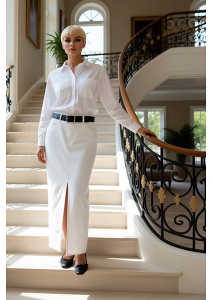 Kadın %100 Pamuk A Line Maxi Etek Fonksiyonel Dayanıklı Kaliteli Konforlu Estetik Premium Şık fiyatları