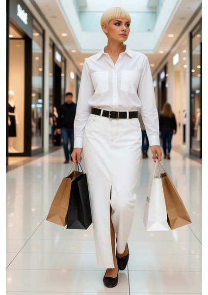 Kadın %100 Pamuk A Line Maxi Etek Fonksiyonel Dayanıklı Kaliteli Konforlu Estetik Premium Şık modelleri