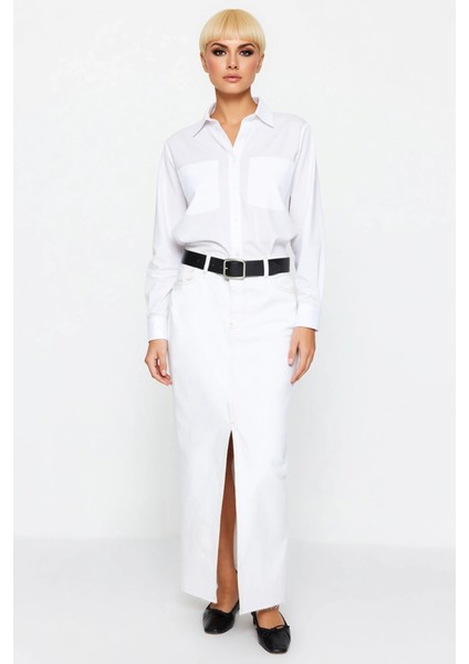 Kadın %100 Pamuk A Line Maxi Etek Fonksiyonel Dayanıklı Kaliteli Konforlu Estetik Premium Şık fırsatları