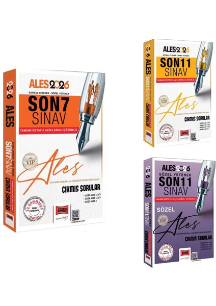 Yargı 2026 ALES VIP Çözümlü Çıkmış Sorular Seti 3 Kitap Yargı Yay
