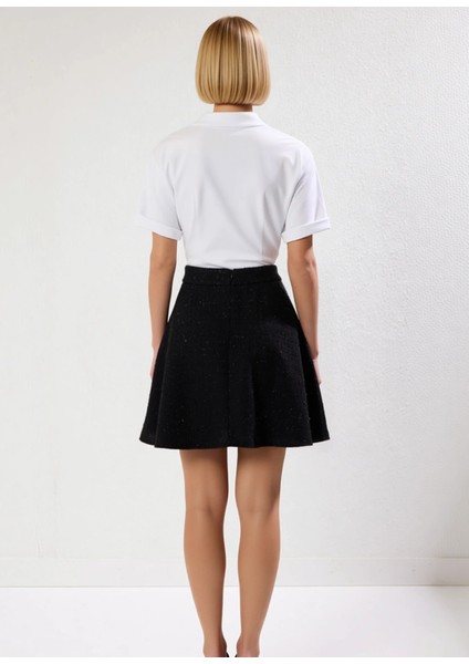 Kadın Kloş Tüvit Mini Etek Düğmeli Kalıp Fonksiyonel Dayanıklı Kaliteli Konforlu Estetik Şık indirimleri