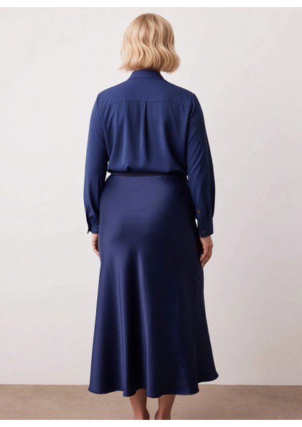 Kadın Midi Boy Saten Dokuma Etek Düz Desen Geniş Kalıp Fonksiyonel Dayanıklı Kaliteli Spor indirimleri