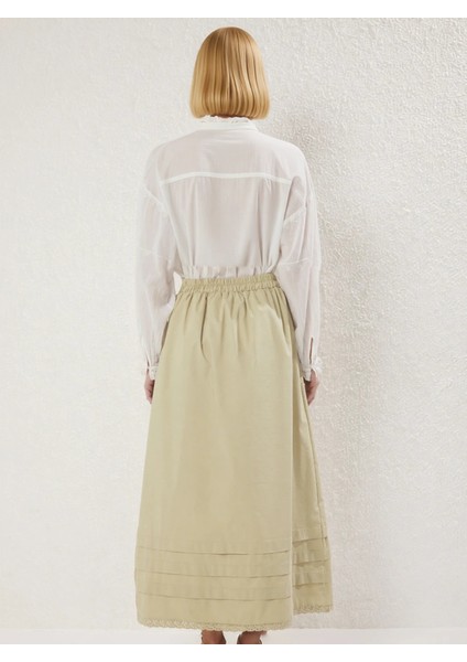 Kadın Maxi Boy Gabardin Etek Düz Desenli Geniş Kalıp Fonksiyonel Dayanıklı Kaliteli Modern indirimleri