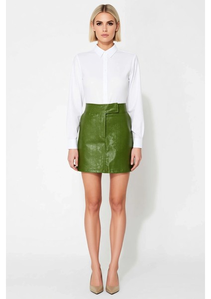 Kadın Yüksek Bel A Line Dokuma Mini Etek %100 Polyester Fonksiyonel Dayanıklı Kaliteli Şık fırsatları