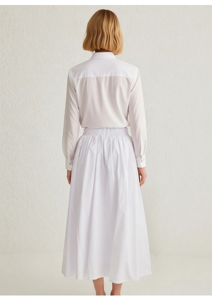 Kadın Yüksek Bel Kloş Maxi Etek Düz Terrycotton Kalıp Fonksiyonel Dayanıklı Kaliteli Rahat indirimleri