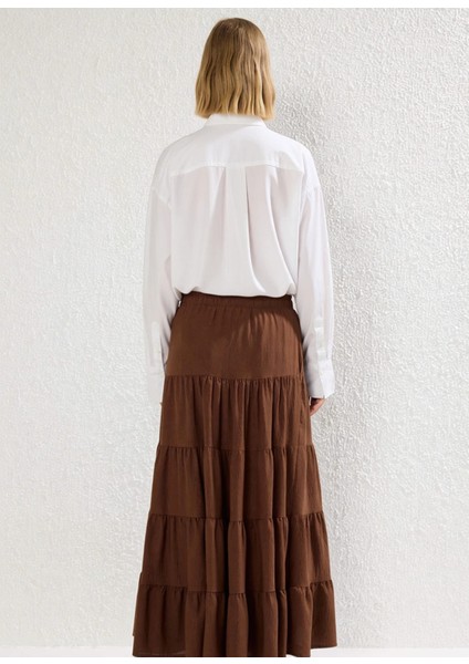 Kadın Maxi Boy Etek Normal Bel Lastikli Bel Aerobin Kumaş Fonksiyonel Dayanıklı Kaliteli Şık indirimleri