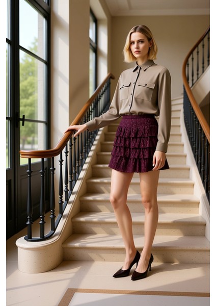 Kadın Mini Örme Dantel Etek Düz Kalıp Fonksiyonel Dayanıklı Kaliteli Konforlu Estetik Spor fiyatları