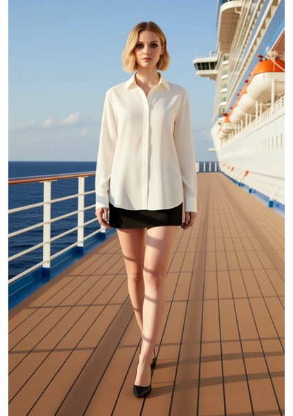 Kadın Yüksek Bel Mini Etek Düz Kalem Kumaş Elastan Fonksiyonel Dayanıklı Kaliteli Konforlu