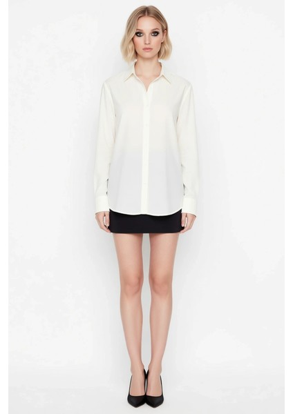 Kadın Yüksek Bel Mini Etek Düz Kalem Kumaş Elastan Fonksiyonel Dayanıklı Kaliteli Konforlu fırsatları