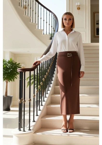 Kadın Maxi Etek Normal Bel A Kesim Düz Desenli Örme Kumaş Fonksiyonel Dayanıklı Kaliteli Şık fiyatları