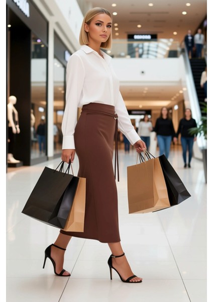 Kadın Maxi Etek Normal Bel A Kesim Düz Desenli Örme Kumaş Fonksiyonel Dayanıklı Kaliteli Şık modelleri