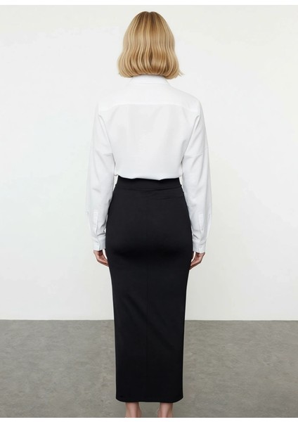 Kadın Yüksek Bel Yırtmaçlı Kalem Kalıp Maxi Etek Fonksiyonel Dayanıklı Kaliteli Konforlu Şık indirimleri