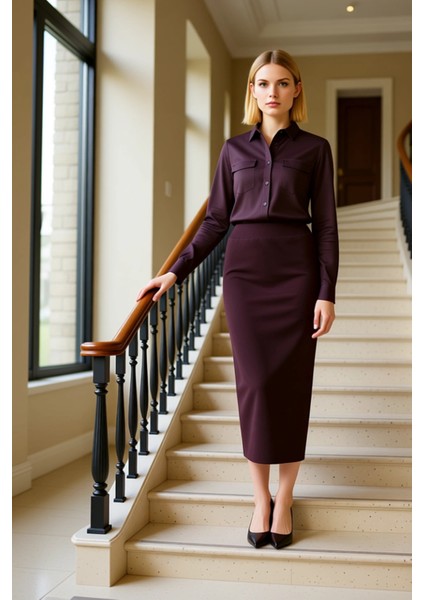 Kadın Maxi Triko Etek A Line Kalıp Orta Kalınlık Düz Desen Fonksiyonel Dayanıklı Kaliteli Şık fiyatları