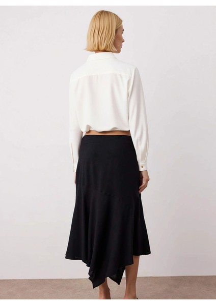 Kadın Asimetrik Kalıp Düşük Bel Maxi Boy Dokuma Etek %100 Viskoz Fonksiyonel Dayanıklı Şık indirimleri