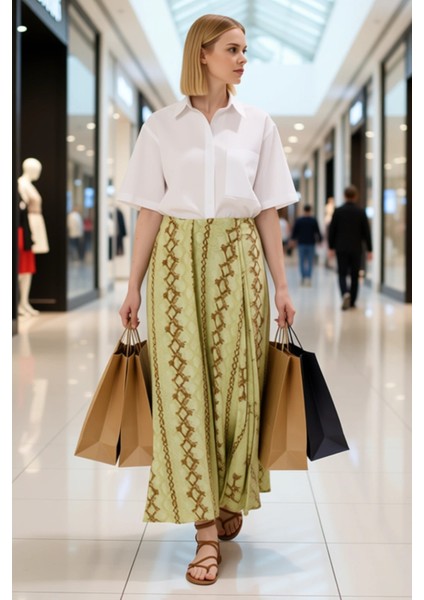 Kadın Asimetrik Yırtmaçlı Maxi Etek %100 Viskoz Fonksiyonel Dayanıklı Kaliteli Konforlu Şık modelleri