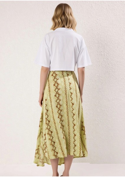 Kadın Asimetrik Yırtmaçlı Maxi Etek %100 Viskoz Fonksiyonel Dayanıklı Kaliteli Konforlu Şık indirimleri