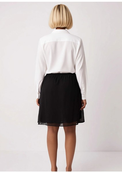 Kadın Düz Desenli A Kesim Mini Şifon Dokuma Etek Fonksiyonel Dayanıklı Kaliteli Konforlu Şık indirimleri