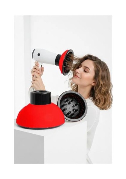 Bfs Fön Için Difüzör Vigo Başlık - Saç Kurutma Başlığı Profesyonel Kırmızı