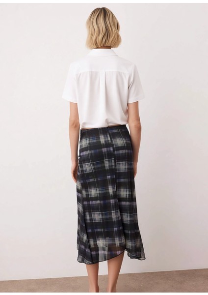 Kadın Yüksek Bel Balık Kalıp Midi Etek %94 Polyester %6 Elastan Fonksiyonel Dayanıklı Spor indirimleri