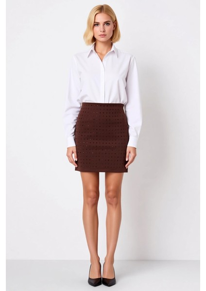 Kadın Kalem Kalıp Mini Etek Normal Bel Interlok Örme Fonksiyonel Dayanıklı Kaliteli Modern fırsatları