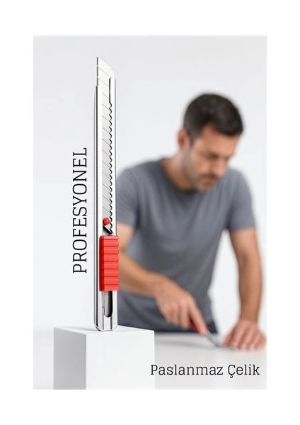 Bfs Çelik Maket Bıçağı - Ince Tip Maket Bıçağı Dayanıklı ve Keskin Profesyonel