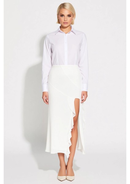 Kadın Yüksek Bel Kalem Midi Örme Tül Etek Fonksiyonel Dayanıklı Kaliteli Konforlu Estetik Şık fırsatları