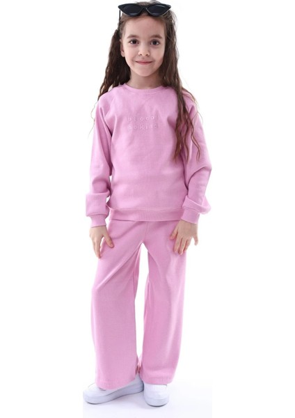 Kız Çocuk Alt Üst Kaşkorse Pamuklu Eşofman Takımı