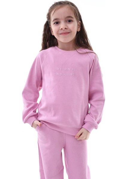 Kız Çocuk Alt Üst Kaşkorse Pamuklu Eşofman Takımı fırsatları