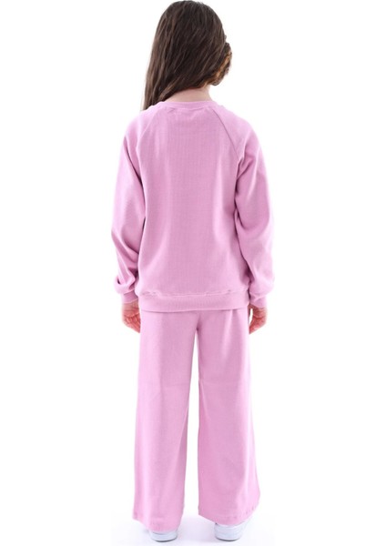 Kız Çocuk Alt Üst Kaşkorse Pamuklu Eşofman Takımı