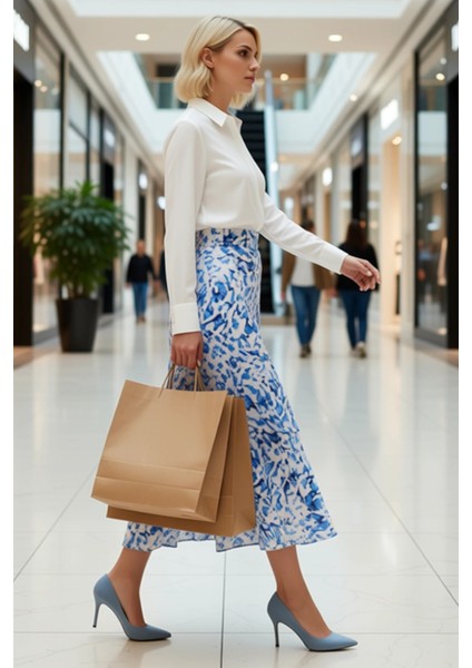 Kadın Maxi Etek Yüksek Bel Hayvan Desenli Şifon Kalıp Fonksiyonel Dayanıklı Kaliteli Rahat modelleri