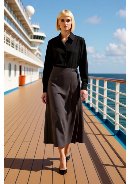 Kadın A Kesim Dokuma Etek Düz Desenli Fonksiyonel Dayanıklı Kaliteli Konforlu Estetik Spor