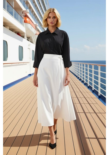 Kadın A Kesim Dokuma Etek Düz Desenli Fonksiyonel Dayanıklı Kaliteli Konforlu Estetik Spor