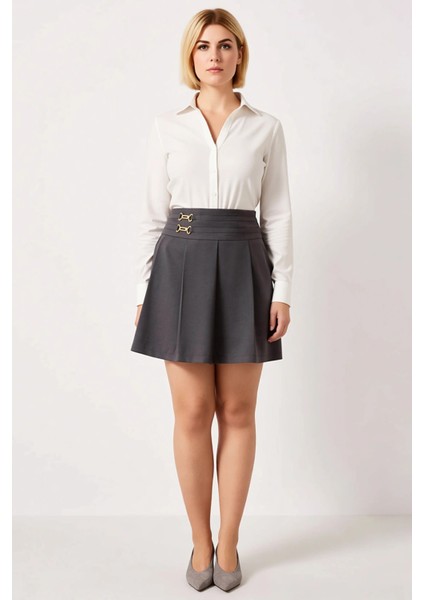 Kadın Yüksek Bel Pilili Mini Dokuma Etek Fonksiyonel Dayanıklı Kaliteli Konforlu Estetik Şık fırsatları