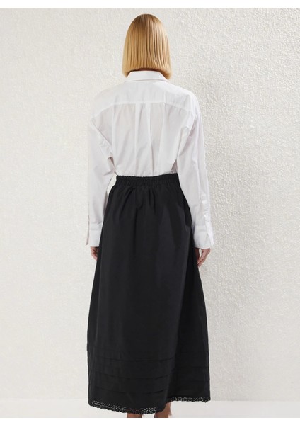 Kadın Maxi Boy Gabardin Etek Düz Desenli Geniş Kalıp Fonksiyonel Dayanıklı Kaliteli Modern indirimleri