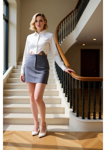 Kadın Yüksek Bel Fermuarlı Interlok Mini Etek Fonksiyonel Dayanıklı Kaliteli Konforlu Spor fiyatları