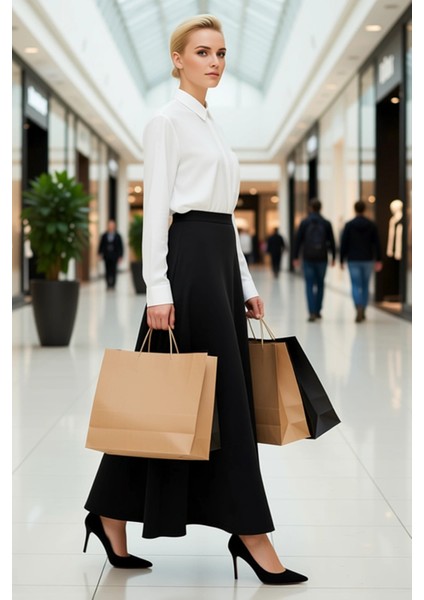 Kadın Midi Kloş Etek Orta Kalınlık Düz Desen Fonksiyonel Dayanıklı Kaliteli Konforlu Rahat modelleri