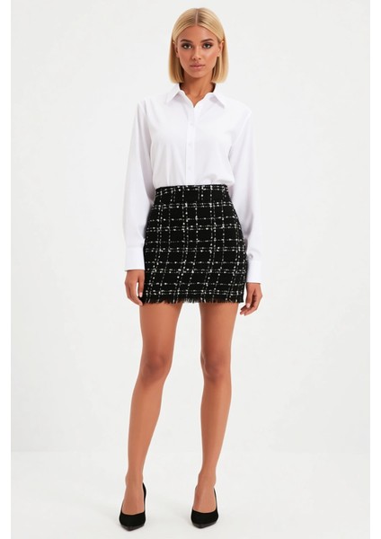 Kadın Mini Boy Tüvit Dokuma Etek Yüksek Bel Kalem Kalıp Fonksiyonel Dayanıklı Kaliteli Şık fırsatları