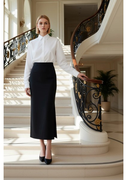 Kadın Yüksek Bel Yırtmaçlı Kalem Kalıp Maxi Etek Fonksiyonel Dayanıklı Kaliteli Konforlu Şık fiyatları