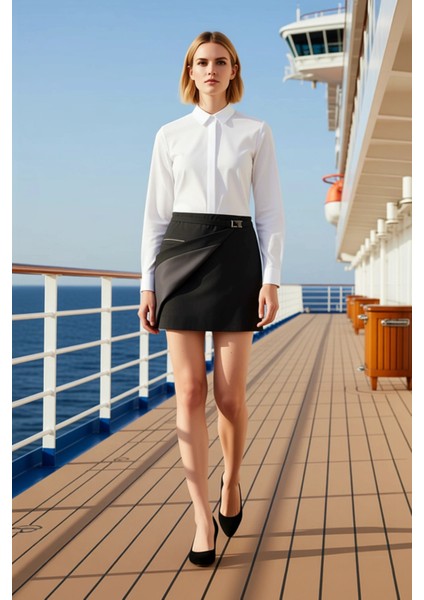 Kadın Anvelop Mini Etek Normal Bel Körüklü Cep Detaylı Fonksiyonel Dayanıklı Kaliteli Spor