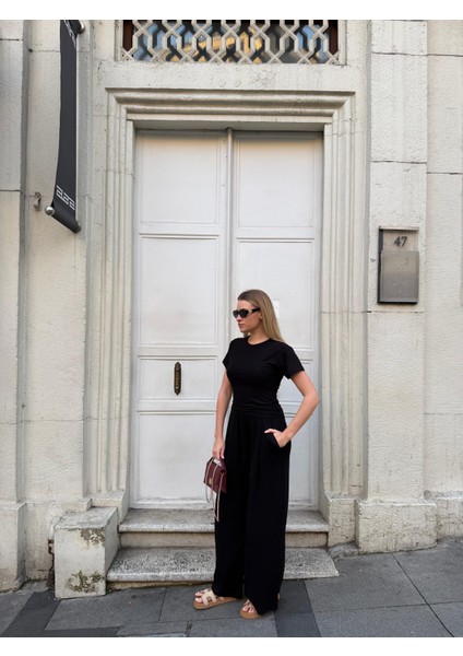 Kadın Viskon 3’lü Takım – Kimono + Beli Lastikli Salaş Pantolon + Kısa Kol (Tshirt) – 8 Renk indirimleri